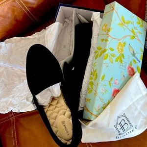 Birdies Starling Black Velvet Slides - Never Worn - US Women’s size 9.5